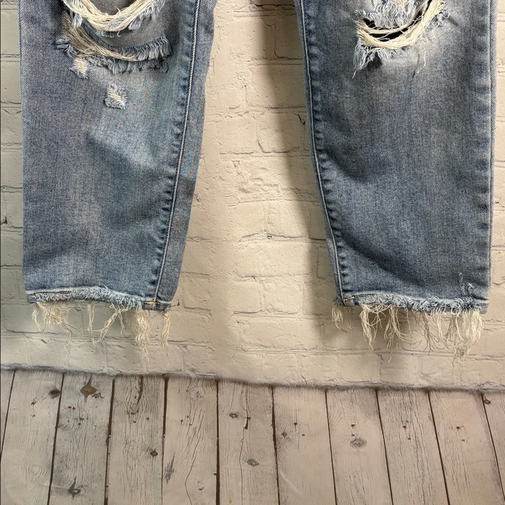 JUDY BLUE High Rise Slim Straight Leg Destroyed Jeans JB82391size 11/30 - Picture 7 of 11